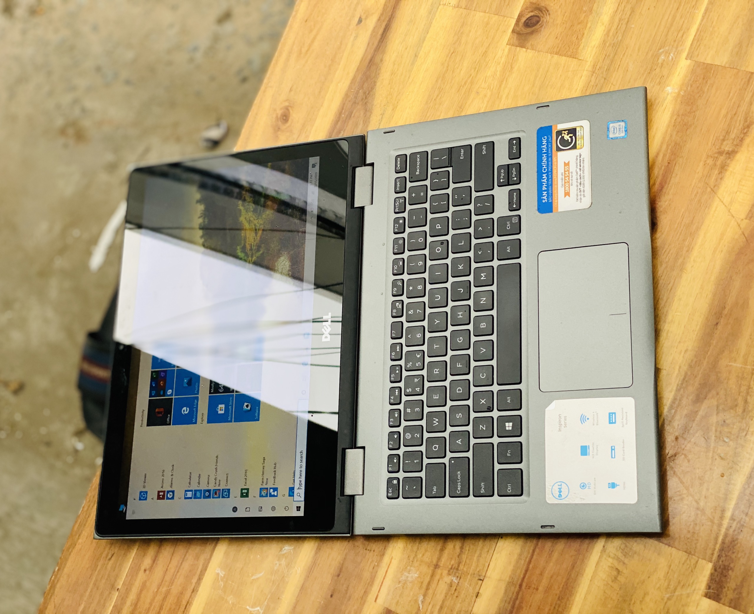 Laptop Dell Inspiron 5379, i5 8250U 8G SSD256 Full HD Đèn phím Touch Xoay 360 độ Giá rẻ2