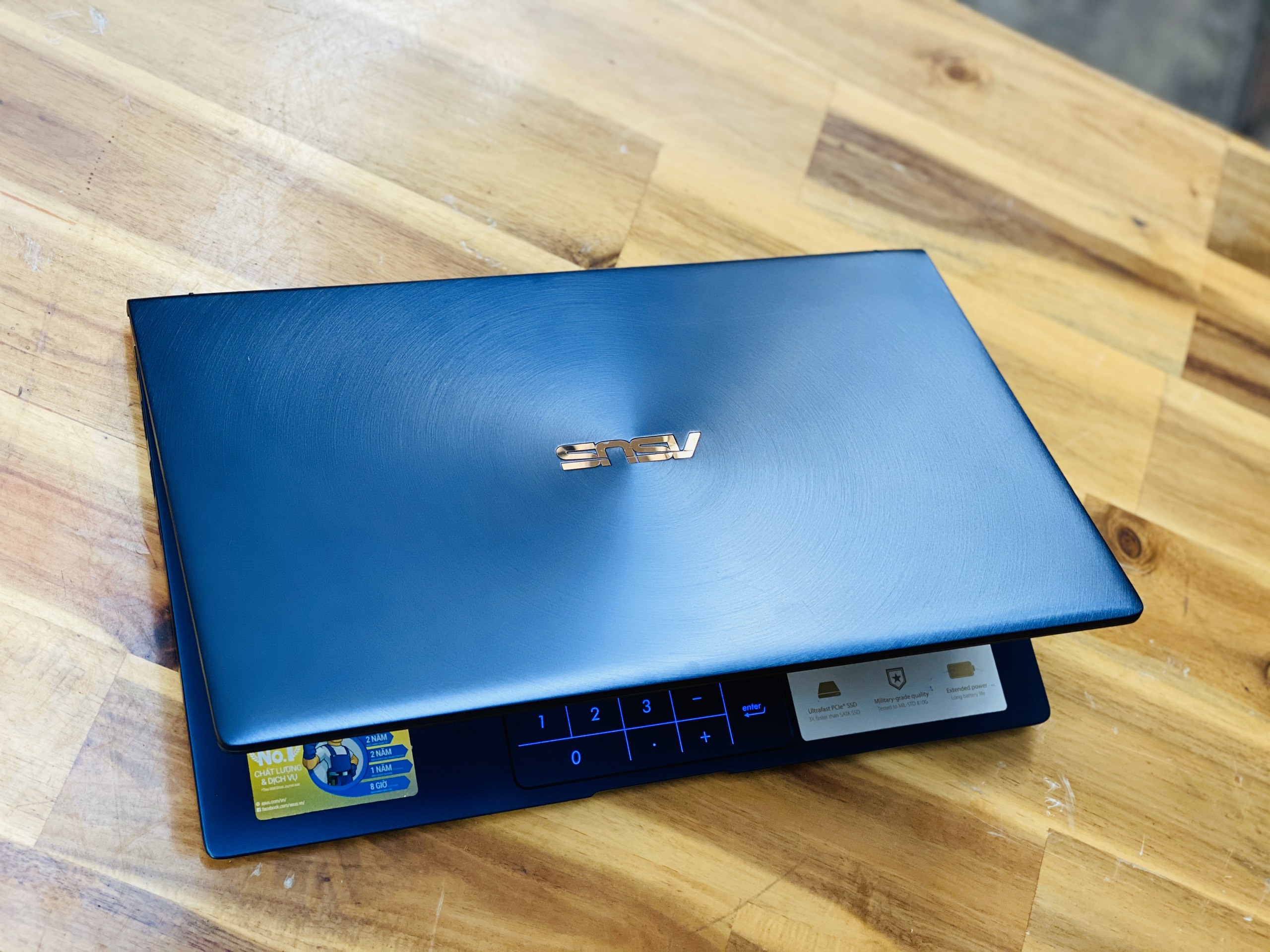 Laptop Asus Zenbook UX433FA, I7 8565U 8CPUS 8G SSD512 Full HD FaceID LED Phím Giá rẻ2