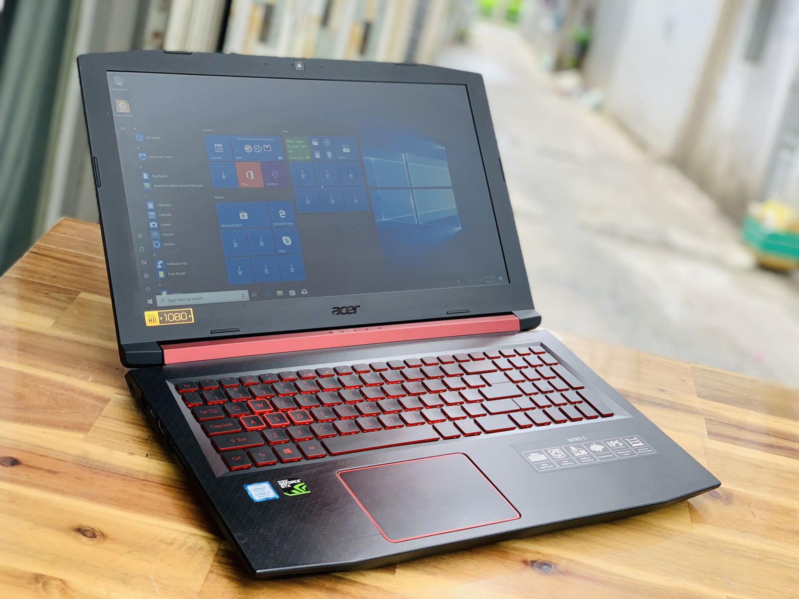Laptop Gaming Acer Nitro 5 AN515-52, i7 8750HQ 8G SSD128+1000G Vga GTX1050TI 4G Full HD Đèn phím Giá rẻ5