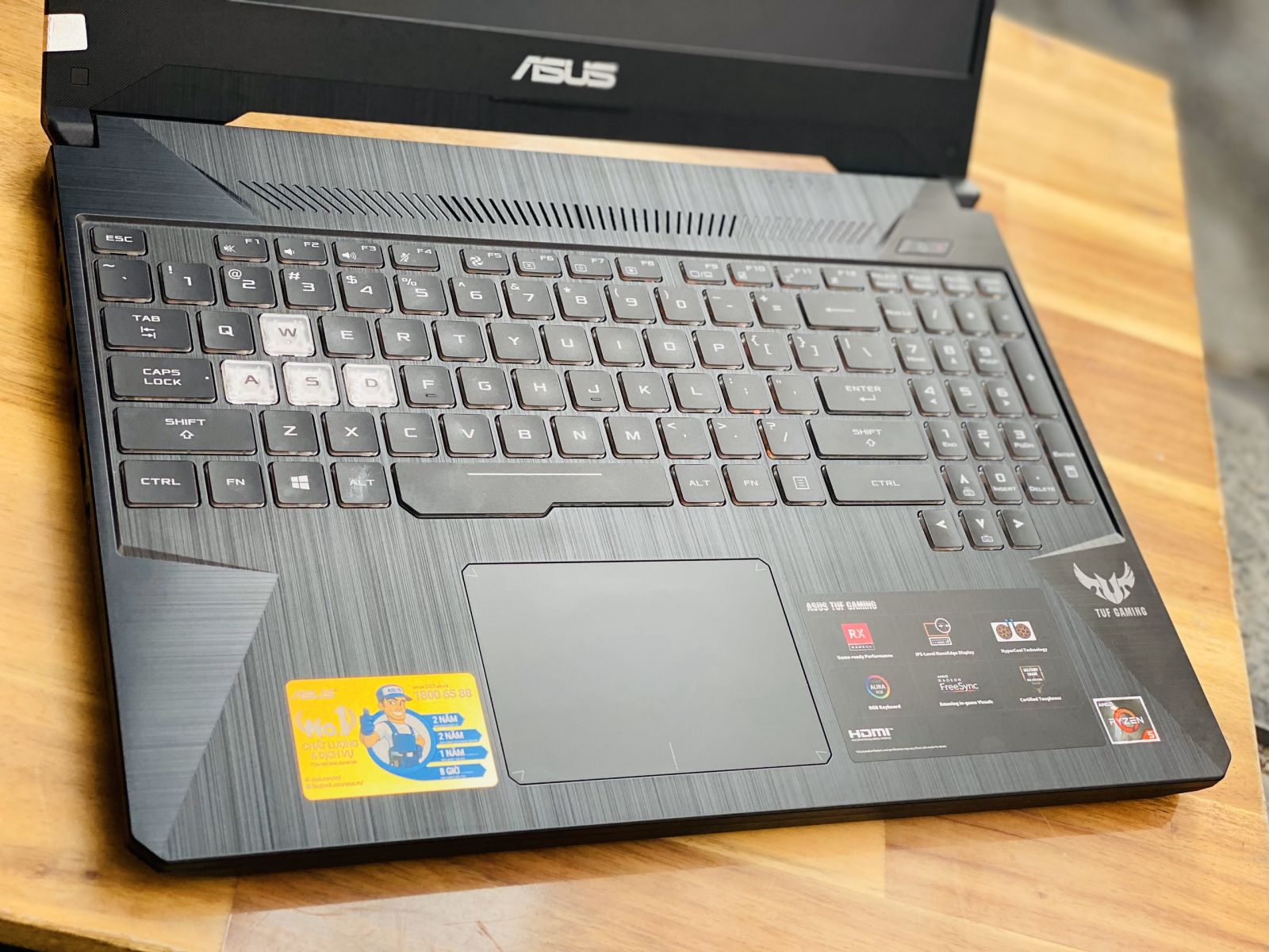 Laptop Asus TUF Gaming FX505GD i5 8300H/ 8G/ SSD128+1000G/ GTX1050 4G/ Viền Mỏng/ LED RGB 7 Màu/ Giá rẻ4