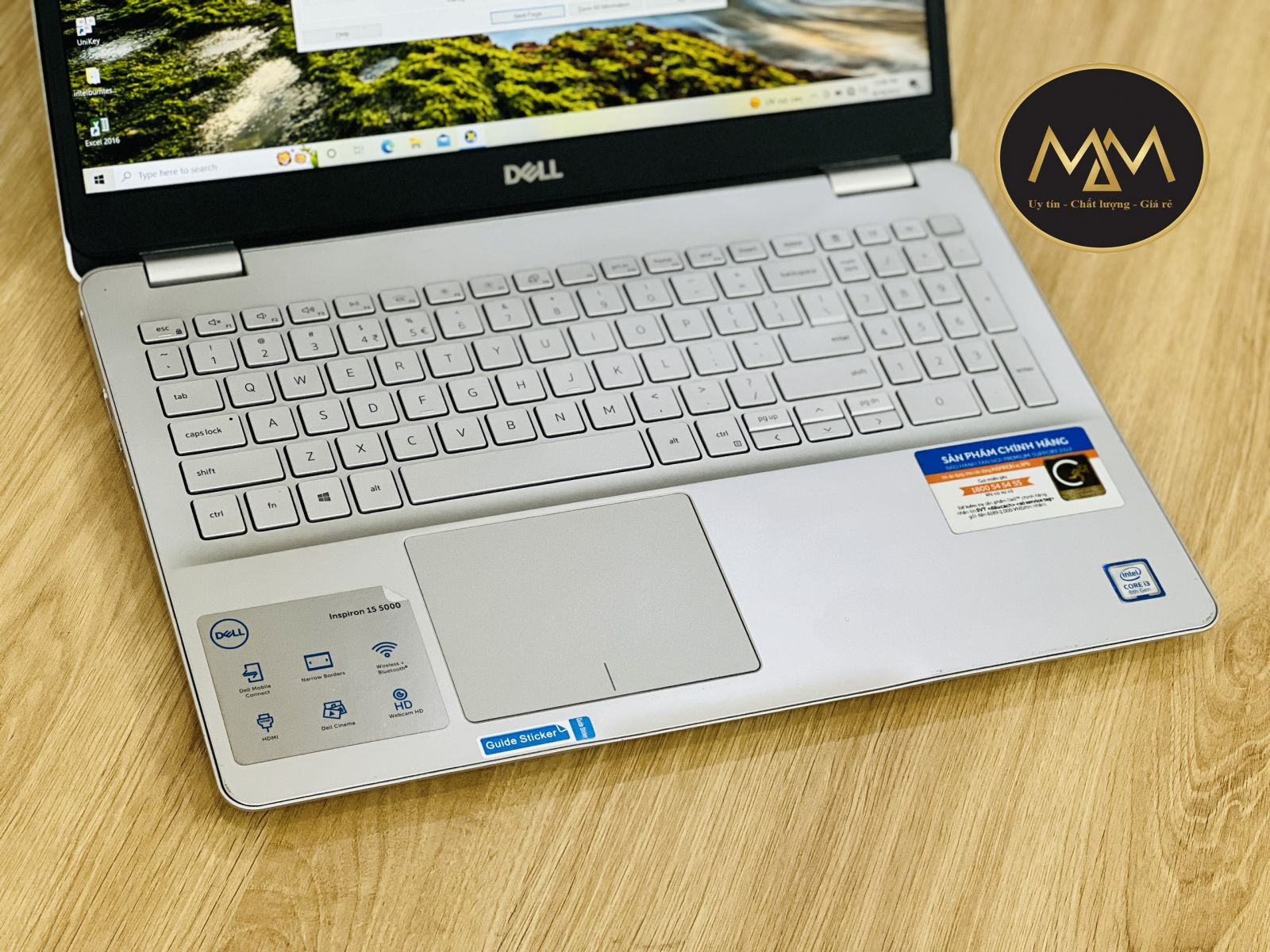 Laptop Dell Inspiron 5584/ i3 8145U/ SSD/ 15.6inch/ Full HD/ Đèn Phím/ Finger/ Vỏ Nhôm/ Sang Trọng/ Giá rẻ5
