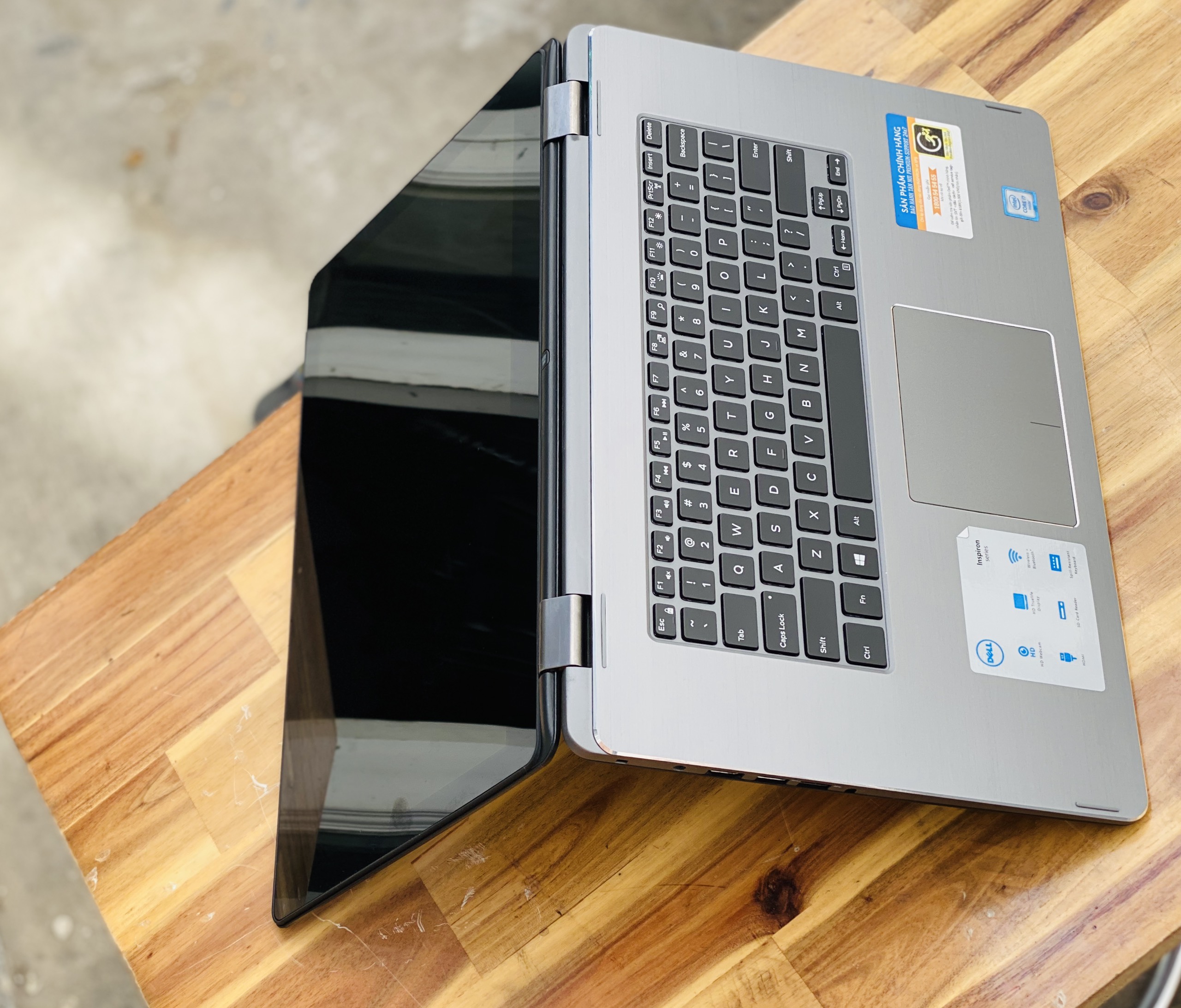 Laptop Dell N7568, i7 6500U 8G SSD256 4K Đèn Phím Touch Lật Xoay 360 độ Đẹp zin 100% Giá rẻ1